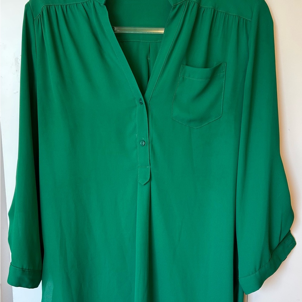 41 Hawthorn Vibrant Green Blouse